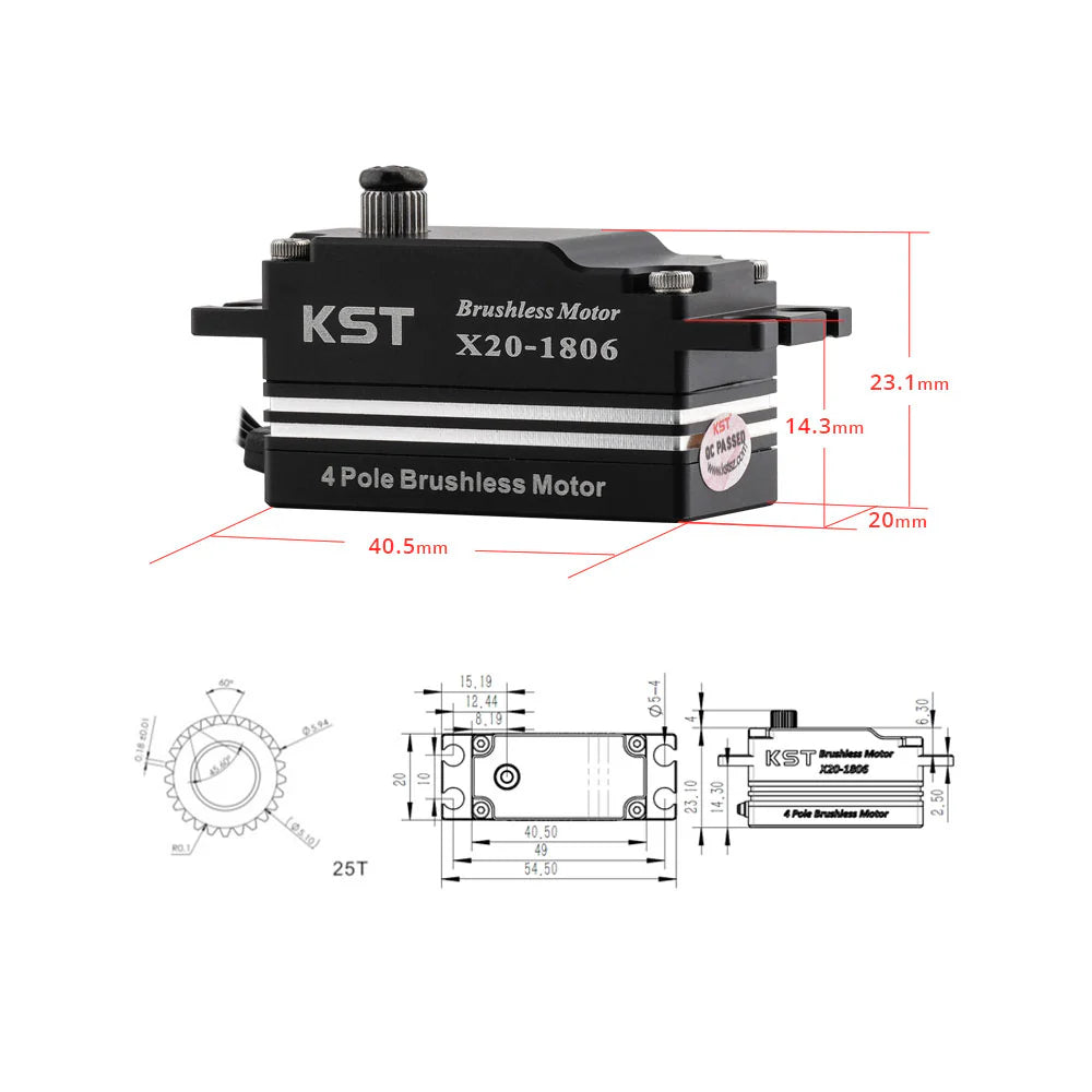 X20-1806 Brushless Low-profile Servo