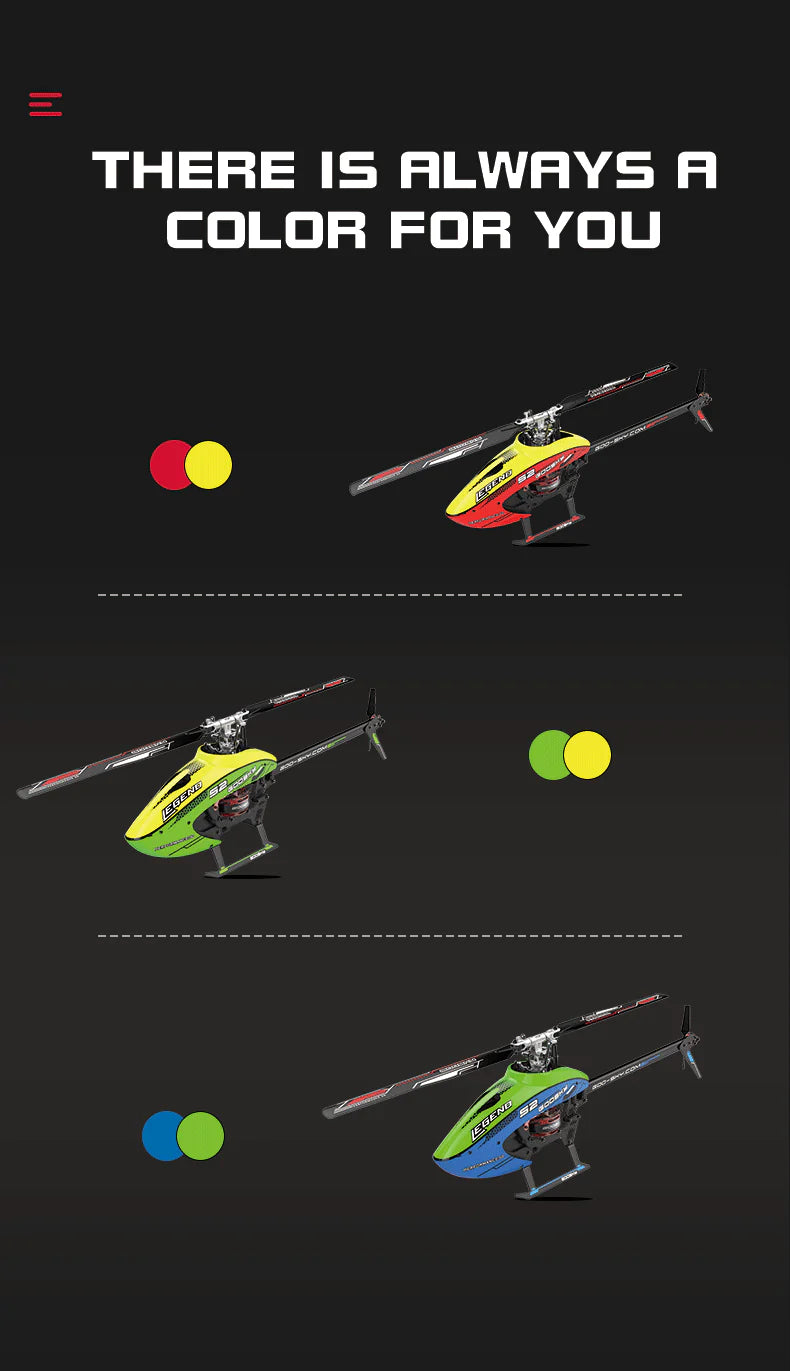 Goosky Legend S2 Helicopter (RTF) - Green/Yellow (MODE 2)