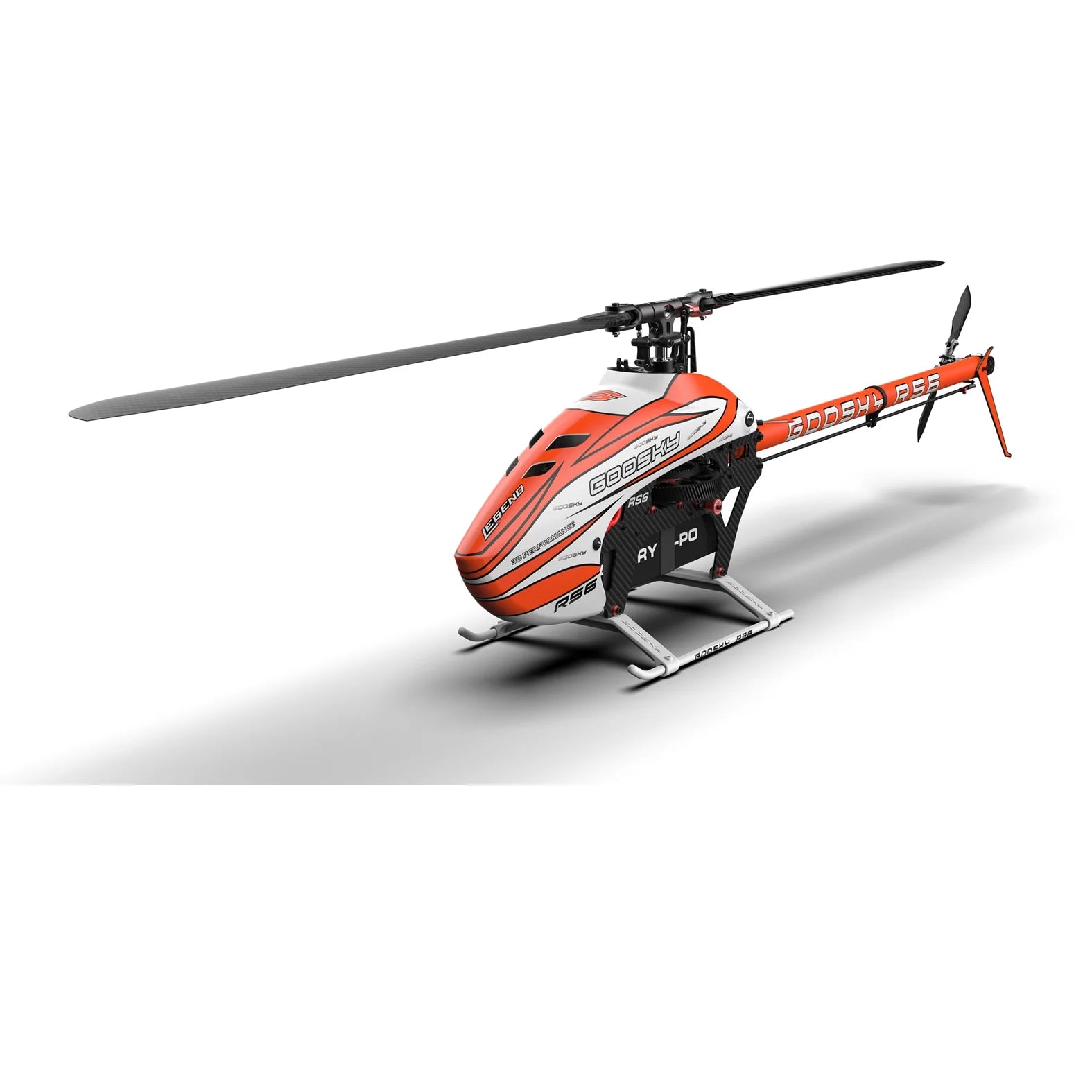 Goosky Legend RS6 Helicopter Kit w/o Blades - Orange (Unassembled)