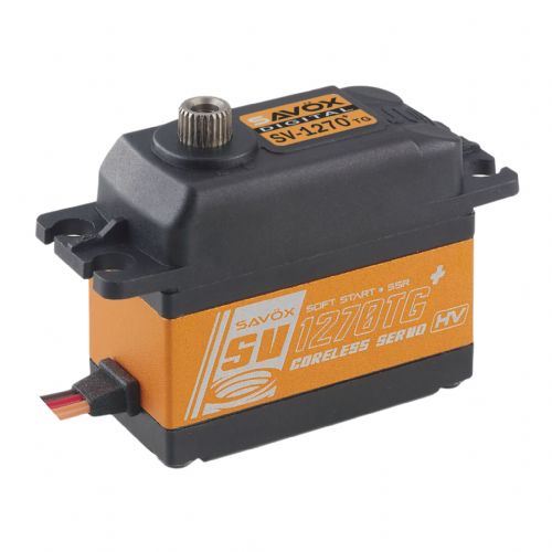 SAVSV1270TGP  High Voltage Coreless Digital Servo with Soft Start, 0.10sec / 624.9oz @ 8.4V